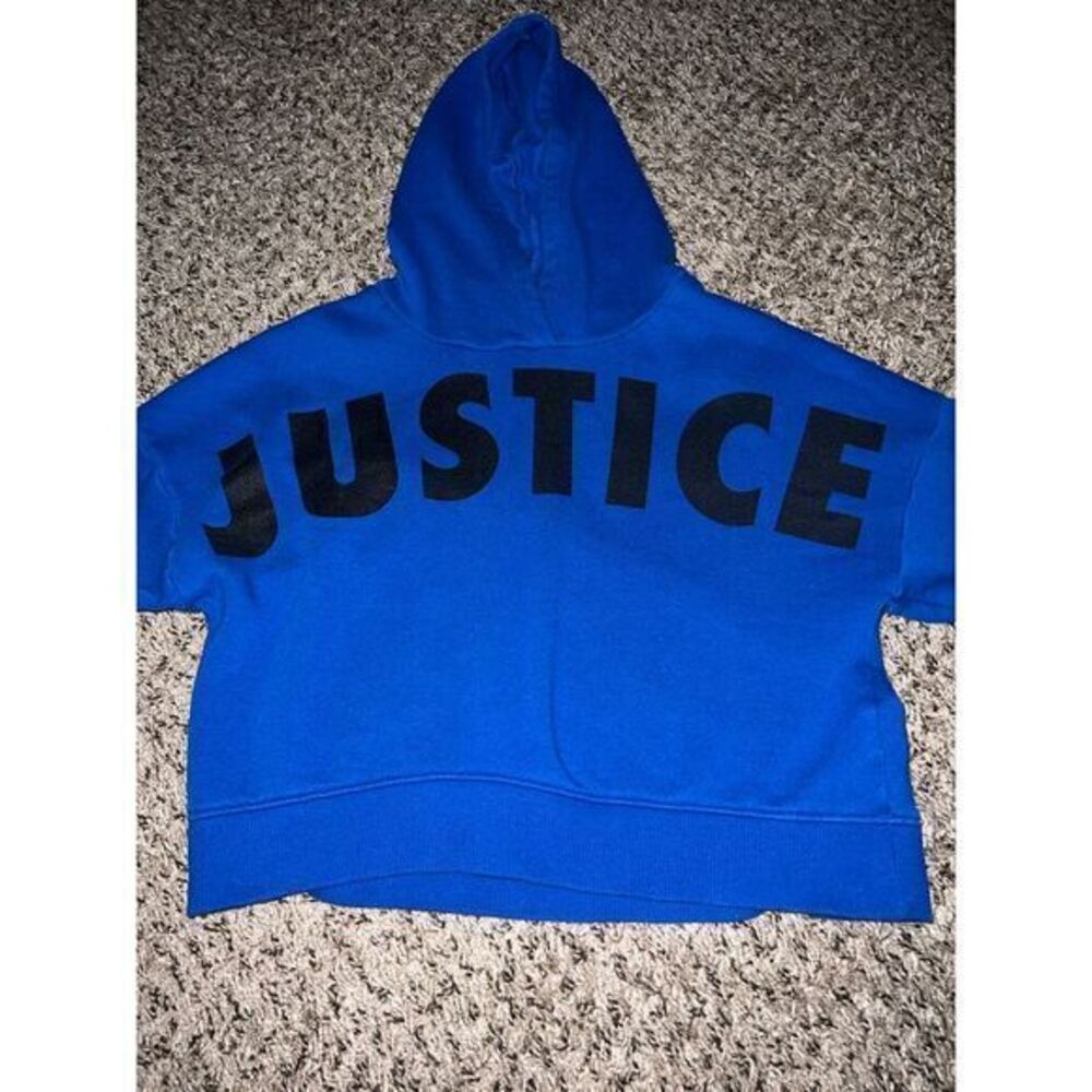 Justice Girls Blue Active Hoodie size 8 - Picture 2 of 5
